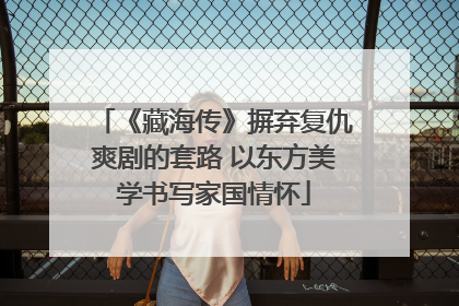《藏海传》摒弃复仇爽剧的套路 以东方美学书写家国情怀