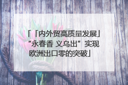 「内外贸高质量发展」“永春香 义乌出”实现欧洲出口零的突破