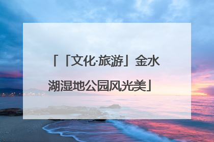 「文化·旅游」金水湖湿地公园风光美