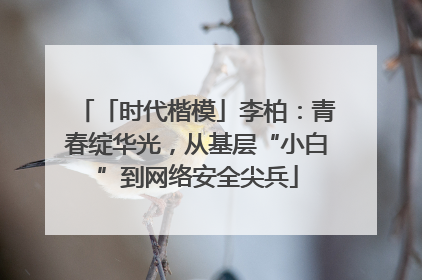 「时代楷模」李柏：青春绽华光，从基层“小白”到网络安全尖兵