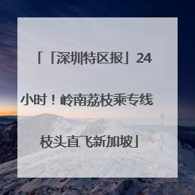 「深圳特区报」24小时！岭南荔枝乘专线 枝头直飞新加坡