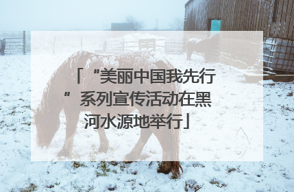“美丽中国我先行”系列宣传活动在黑河水源地举行