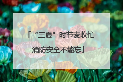 “三夏”时节麦收忙 消防安全不能忘