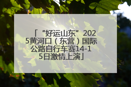 “好运山东”2025黄河口（东营）国际公路自行车赛14-15日激情上演
