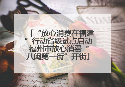 “放心消费在福建”行动省级试点启动 福州市放心消费“八闽第一街”开街