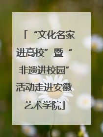 “文化名家进高校”暨“非遗进校园”活动走进安徽艺术学院