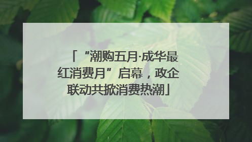 “潮购五月·成华最红消费月”启幕，政企联动共掀消费热潮