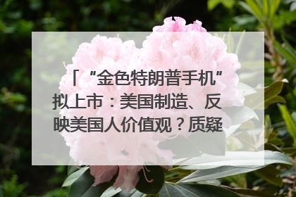 “金色特朗普手机”拟上市：美国制造、反映美国人价值观？质疑者：像天方夜谭