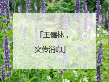 王健林，突传消息