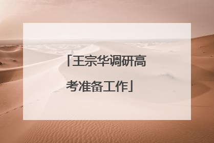 王宗华调研高考准备工作
