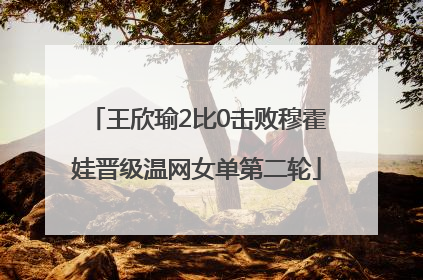王欣瑜2比0击败穆霍娃晋级温网女单第二轮