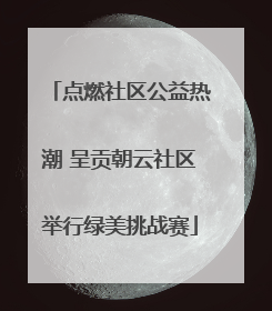 点燃社区公益热潮 呈贡朝云社区举行绿美挑战赛