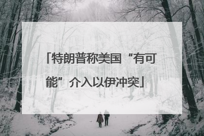 特朗普称美国“有可能”介入以伊冲突