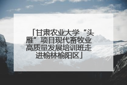 甘肃农业大学“头雁”项目现代畜牧业高质量发展培训班走进榆林榆阳区