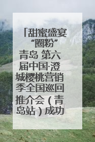 甜蜜盛宴 “圈粉”青岛 第六届中国·澄城樱桃营销季全国巡回推介会（青岛站）成功举办