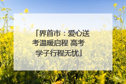 界首市：爱心送考温暖启程 高考学子行程无忧