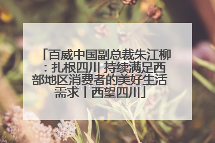 百威中国副总裁朱江柳：扎根四川 持续满足西部地区消费者的美好生活需求丨西望四川