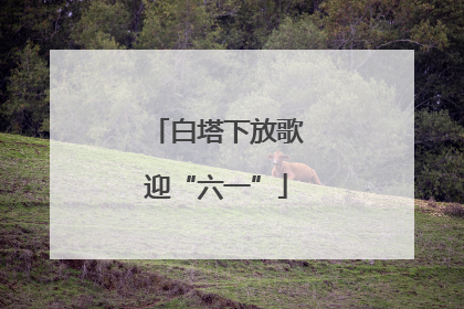 白塔下放歌迎“六一”