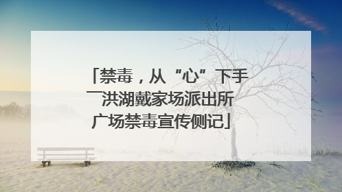 禁毒，从“心”下手――洪湖戴家场派出所广场禁毒宣传侧记