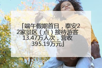 端午假期首日，泰安22家景区（点）接待游客13.47万人次，营收395.19万元