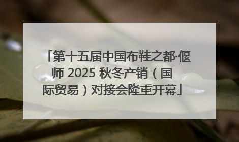 第十五届中国布鞋之都·偃师 2025 秋冬产销（国际贸易）对接会隆重开幕