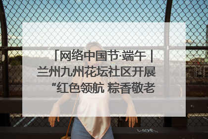 网络中国节·端午｜兰州九州花坛社区开展“红色领航 粽香敬老”端午主题活动