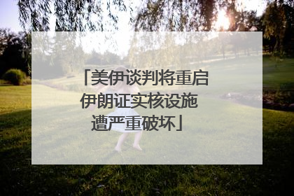 美伊谈判将重启 伊朗证实核设施遭严重破坏