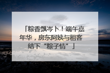 粽香飘岑卜！端午嘉年华，房东阿姨与租客结下“粽子情”