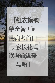 红衣旗袍擎金葵！河南高考首日，家长花式送考藏满爱与盼