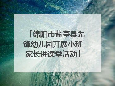 绵阳市盐亭县先锋幼儿园开展小班家长进课堂活动