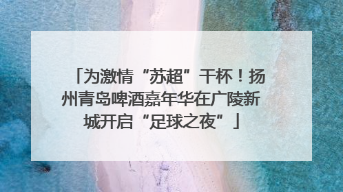 为激情“苏超”干杯！扬州青岛啤酒嘉年华在广陵新城开启“足球之夜”