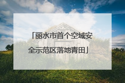 丽水市首个空域安全示范区落地青田