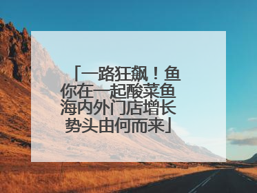 一路狂飙！鱼你在一起酸菜鱼海内外门店增长势头由何而来