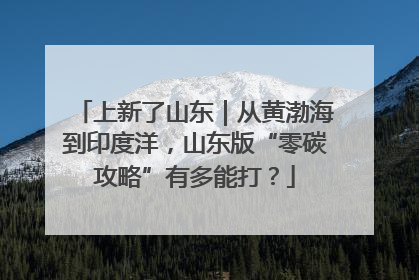 上新了山东｜从黄渤海到印度洋，山东版“零碳攻略”有多能打？