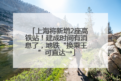 上海将新增2座高铁站！建成时间有消息了，地铁“换乘王”可直达→