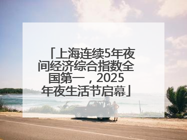 上海连续5年夜间经济综合指数全国第一，2025年夜生活节启幕
