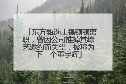 东方甄选主播顿顿离职，曾因公司推掉其综艺邀约而失望，被称为下一个董宇辉