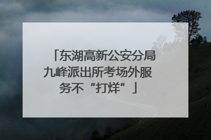 东湖高新公安分局九峰派出所考场外服务不“打烊”