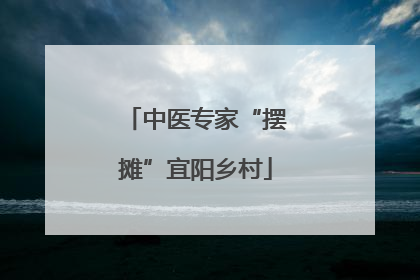 中医专家“摆摊”宜阳乡村