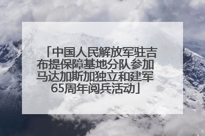 中国人民解放军驻吉布提保障基地分队参加马达加斯加独立和建军65周年阅兵活动