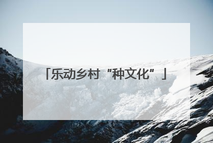 乐动乡村“种文化”