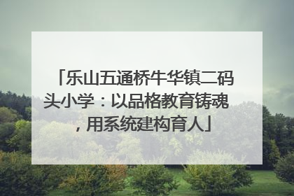 乐山五通桥牛华镇二码头小学：以品格教育铸魂，用系统建构育人