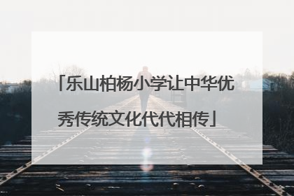 乐山柏杨小学让中华优秀传统文化代代相传