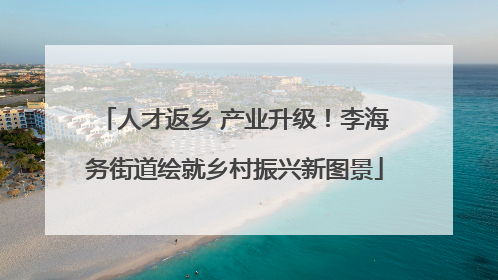 人才返乡 产业升级！李海务街道绘就乡村振兴新图景