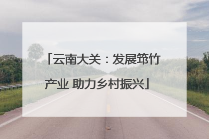 云南大关：发展筇竹产业 助力乡村振兴