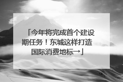 今年将完成首个建设期任务！东城这样打造国际消费地标→