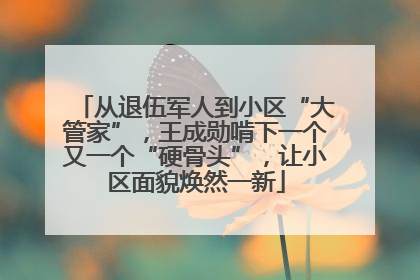 从退伍军人到小区“大管家”，王成勋啃下一个又一个“硬骨头”，让小区面貌焕然一新