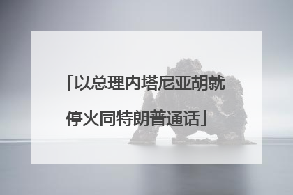 以总理内塔尼亚胡就停火同特朗普通话