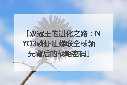 双冠王的进化之路：NYO3磷虾油蝉联全球领先背后的战略密码