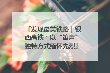发现最美铁路｜银西高铁：以“笛声”独特方式缅怀先烈